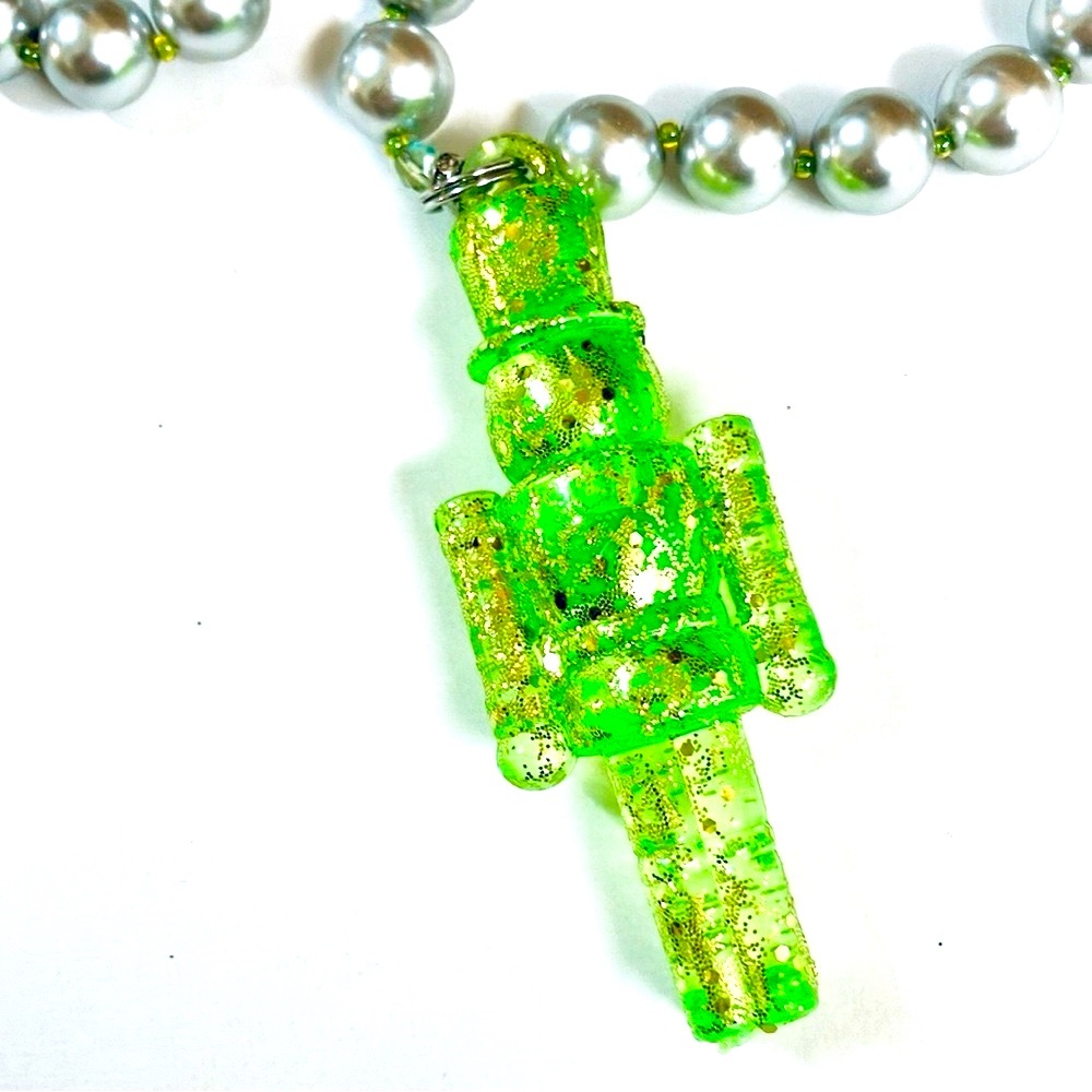 Sparkling Green Soldier Necklace